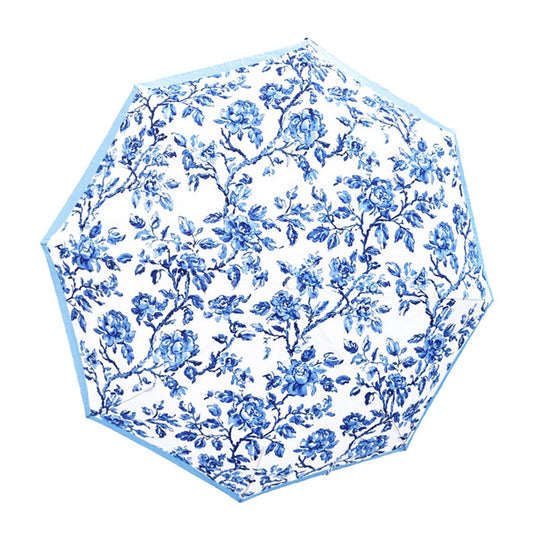 LULU MAC BLUE FLORAL UMBRELLA