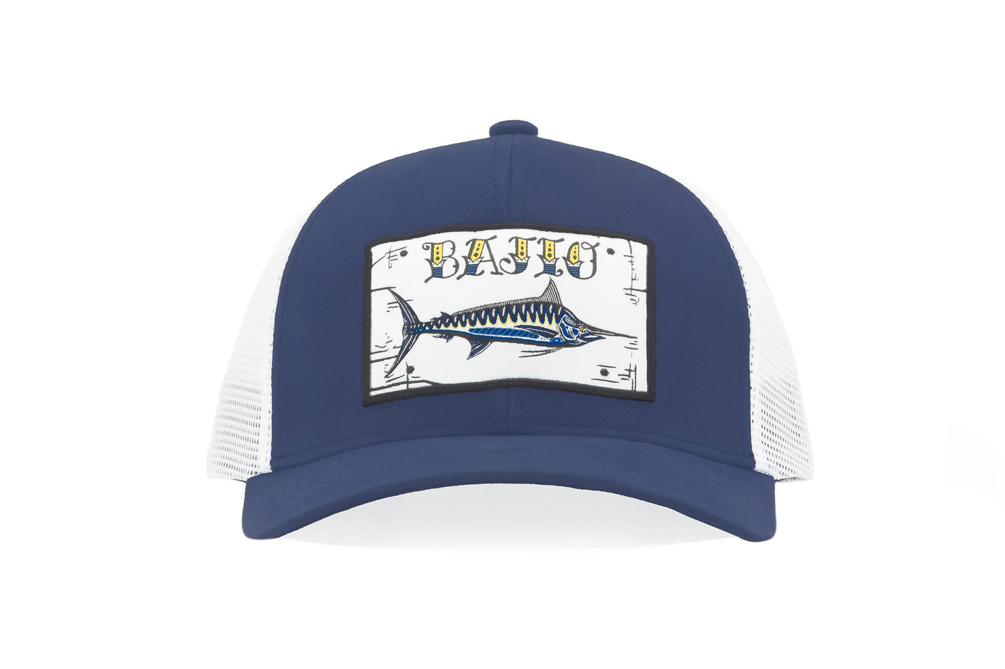 BAJIO BLACK MARLIN PATCH TRUCKER HAT
