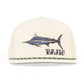 BAJIO BLACK MARLIN FLAT BRIM TWILL TRUCKER HAT