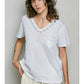 MARNIE RELAXED SLUB STITCH DETAIL TEE