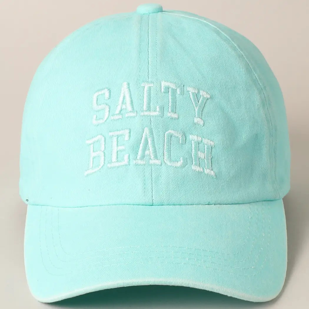 SALTY BEACH EMBROIDERED HATS