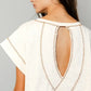 OPEN BACK REVERSE STITCHED CROP TOP