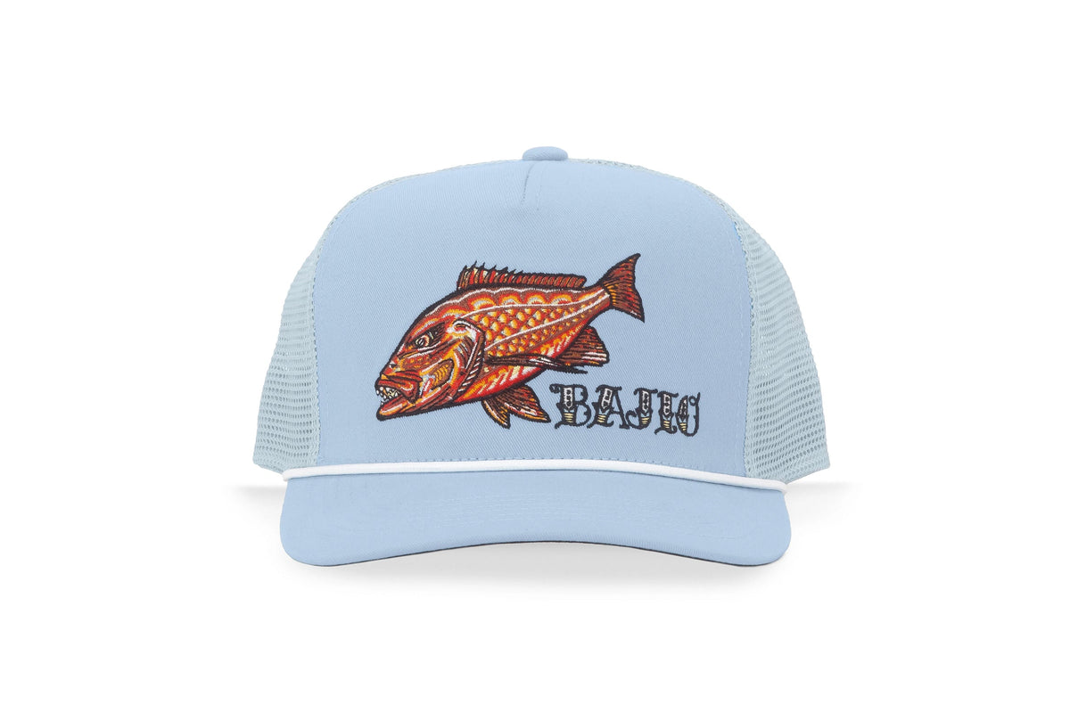 Hat Snapper BAJIO SNAPPER CURVED BRIM TRUCKER HAT – The Hippie Fish