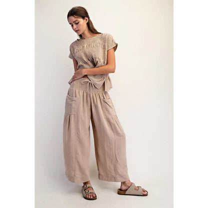 RACHEL WIDE LEG CROP PANTS