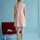 ROSE SLEEVELESS FRONT TIE MINI DRESS