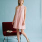 ROSE SLEEVELESS FRONT TIE MINI DRESS