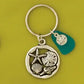 PEWTER KEYCHAINS, CHARM BOWL AND BOTTLE OPENER