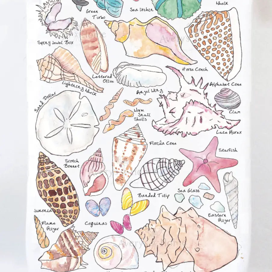 WATERCOLOR  TEA TOWELS