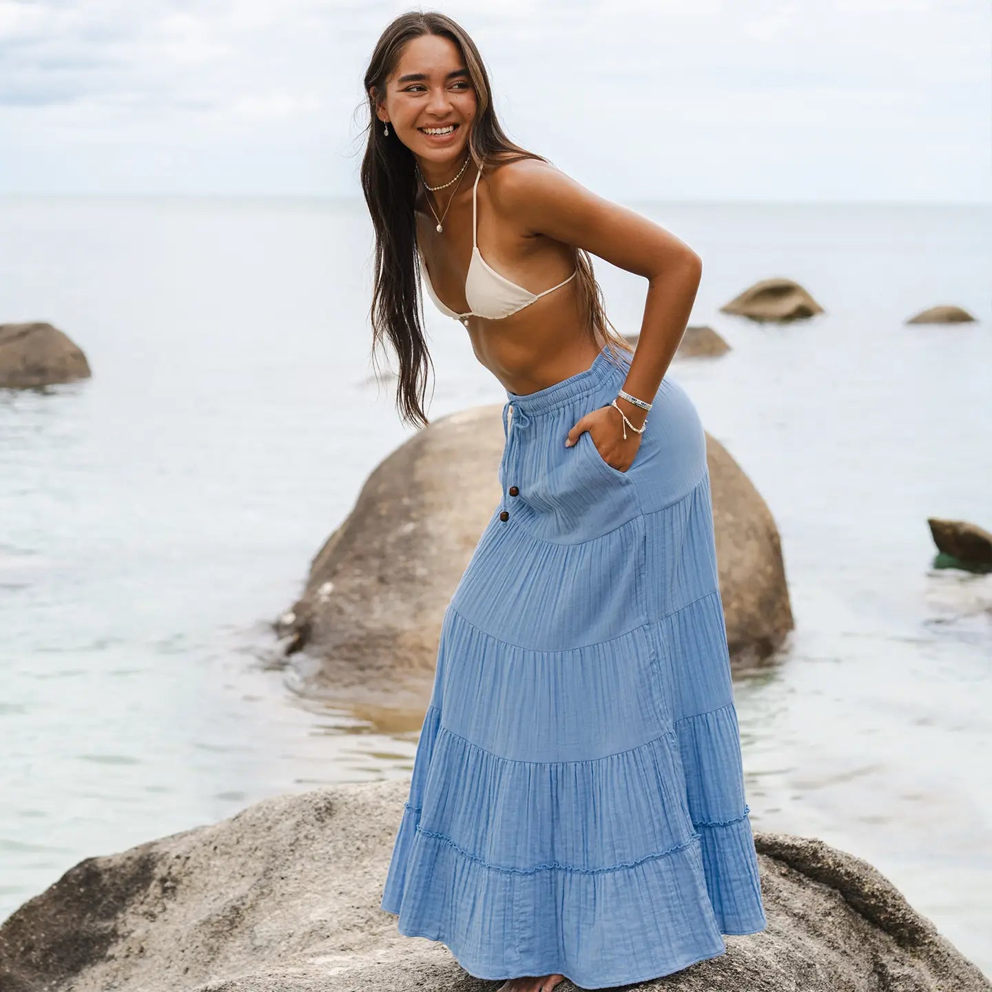 SHIPWRECKED MAXI SHIRT