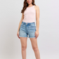 JUDY BLUE HW WESTERN EMBROIDERY DETAIL CUT OFF SHORTS