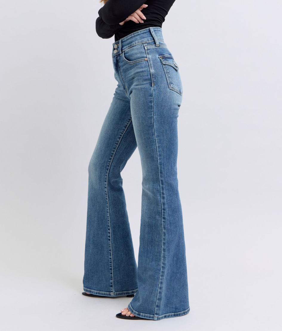 JUDY BLUE HIGH WAISTED FLARE JEANS