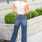 JUDY BLUE CROPPED WIDE LEG JEANS