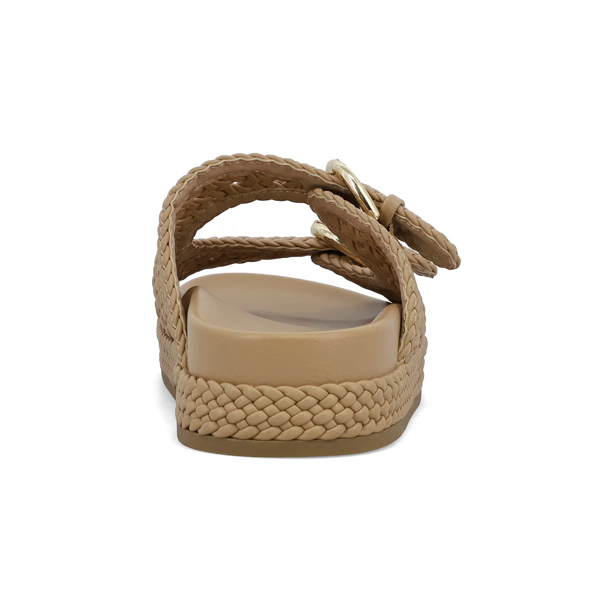 TRENDY - NUDE - BUCKLE SLIDES