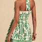 TROPICAL PRINT HALTER DRESS