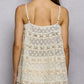 CROCHET LACE SQUARE NECK TANK TOP