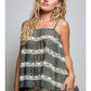 CROCHET LACE SQUARE NECK TANK TOP