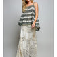 CROCHET LACE SQUARE NECK TANK TOP