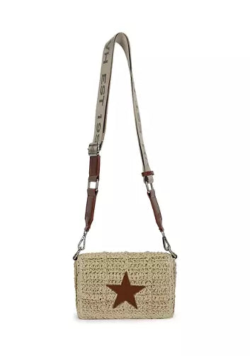 VINTAGE HAVANA IBIZA RAFFIA CROSSBODY