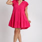 LARISSA RUFFLE SLEEVE DRESS PLUS