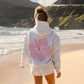 HAWAII HIBISCUS FLORAL EMBROIDERED OVERSIZE HOODIE