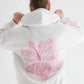 HAWAII HIBISCUS FLORAL EMBROIDERED OVERSIZE HOODIE