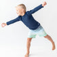 BOYS NAVY LONG SLEEVE RASH GUARD