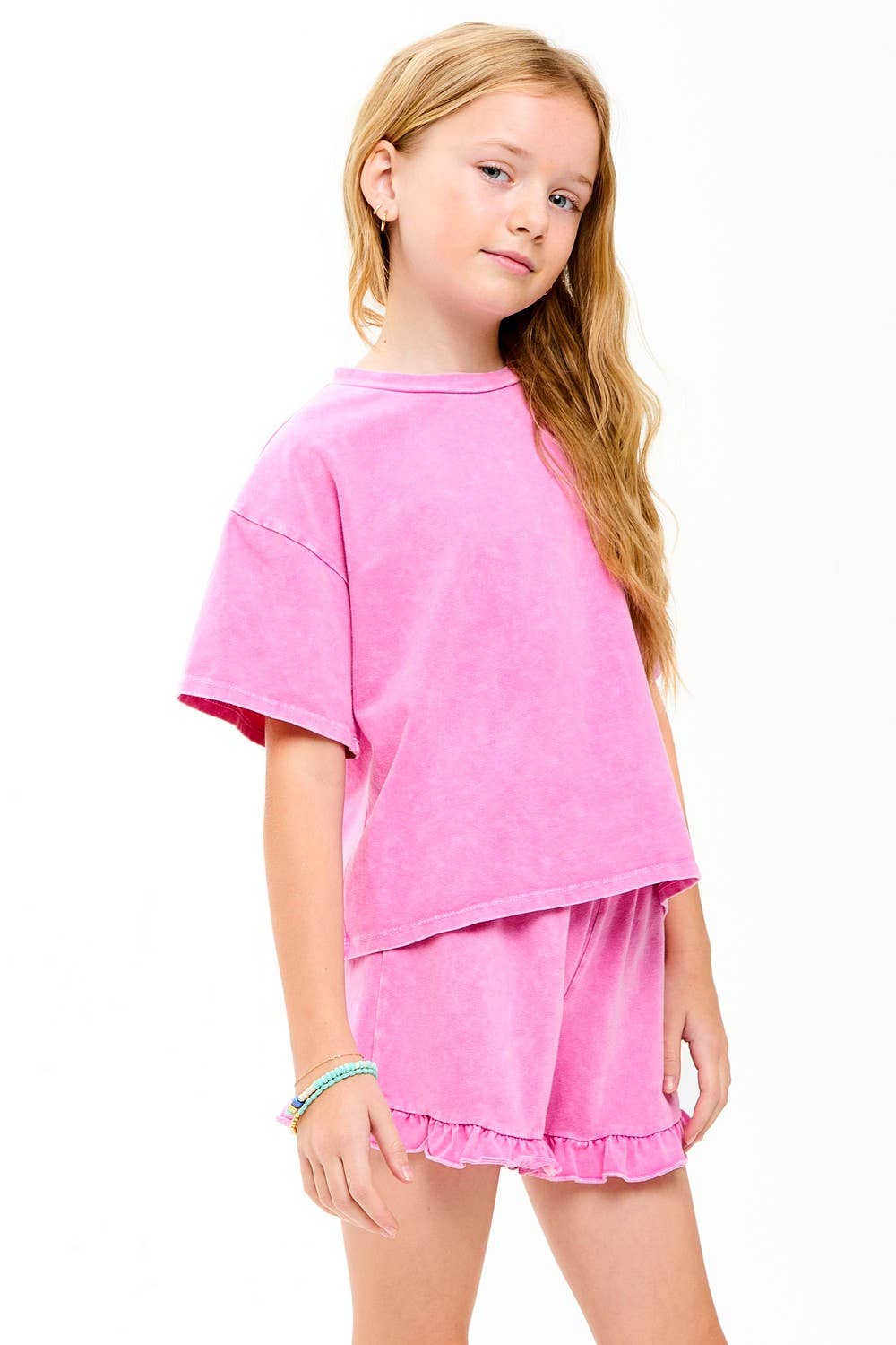 MINA GIRL'S CROP TOP AND SHORT SET