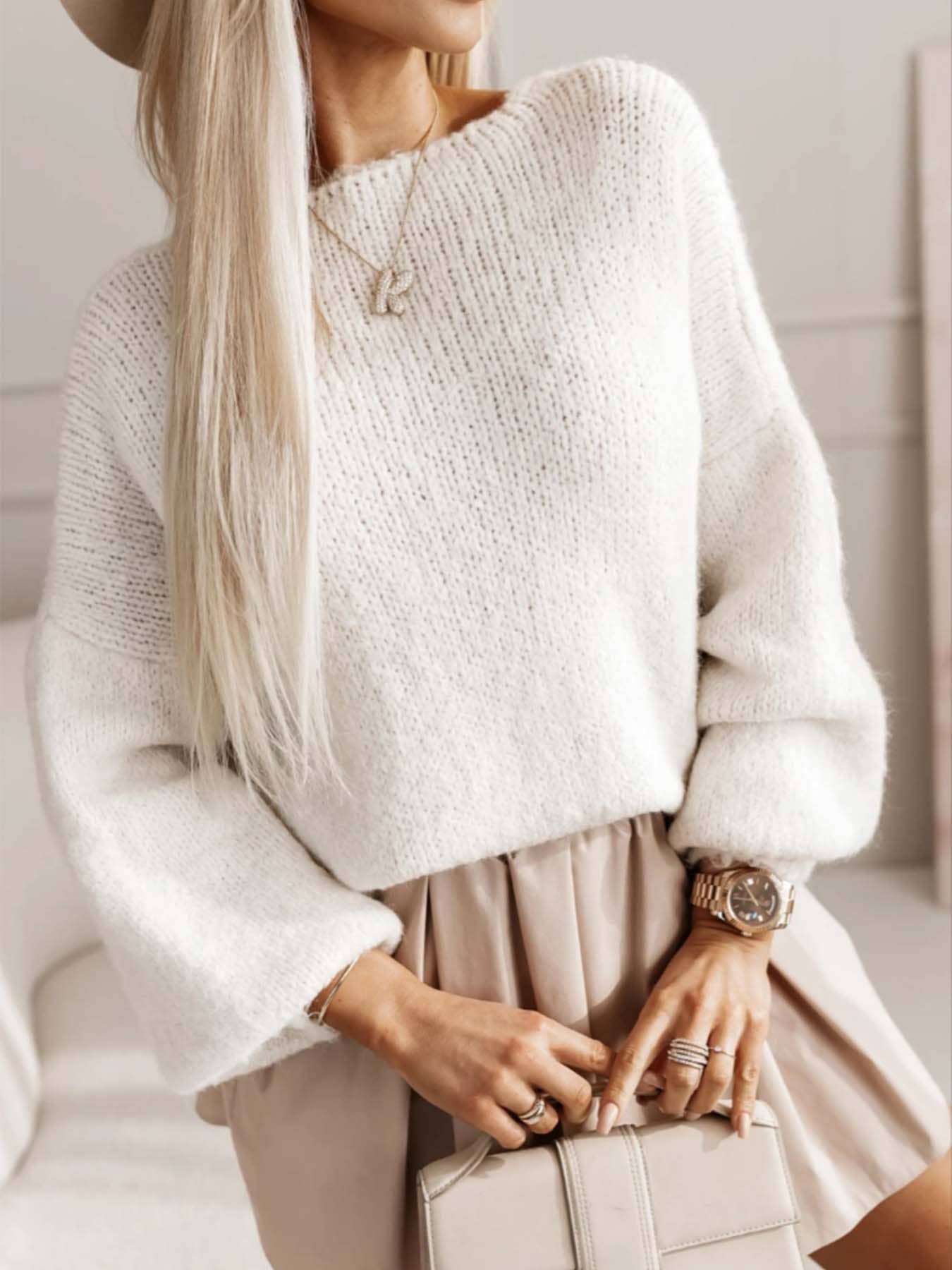 BOW TIE KNIT SWEATER