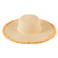 JACKIE FRAYED EDGE FLOPPY STRAW SUN HAT