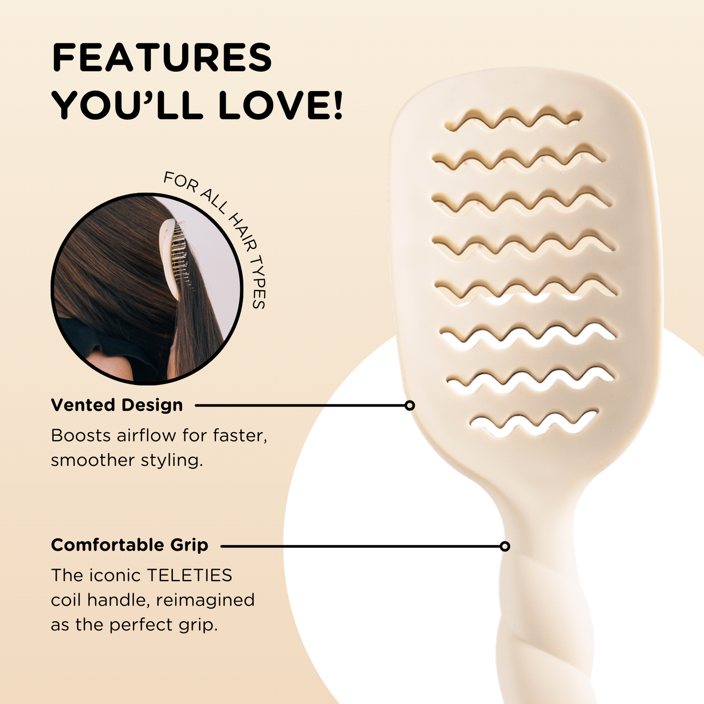 TELETIES: MULTI USE HAIR BRUSH