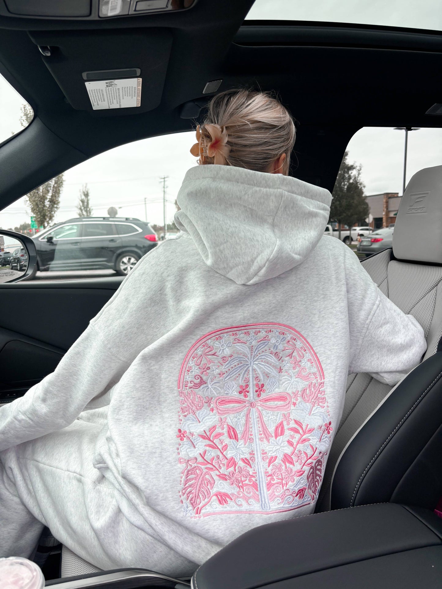 TROPICAL PALMS EMBROIDERED HOODIE