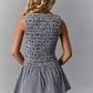 GINGHAM SMOCKED ROMPER
