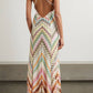 BOHEMIAN HERRINGBONE MESH MAXI DRESS