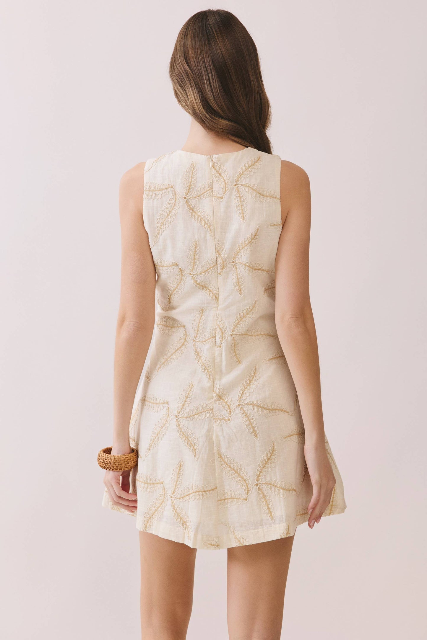 STARFISH EMBROIDERED MINI DRESS