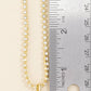 BEZEL OVAL PENDANT TENNIS CHAIN NECKLACE