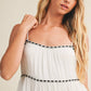 TAPE TRIM ROMPER DRESS