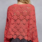 CHENILLE CROCHET SWEATER TOP
