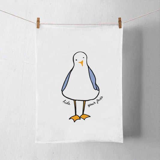 HIDE YOUR FRIES - SEAGULL TEATOWEL