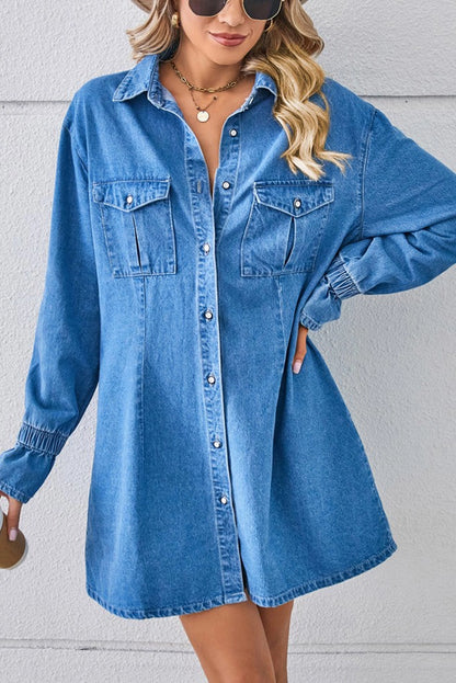 SEASIDE DENIM SHIRT DRESS
