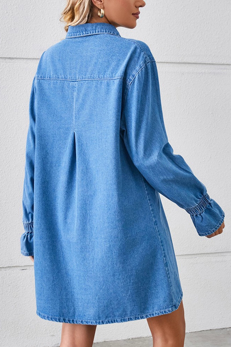 SEASIDE DENIM SHIRT DRESS