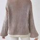 BALLOON SLEEVE RIBBED KNIT SWEATER