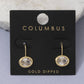 OVAL BEZEL EARRINGS