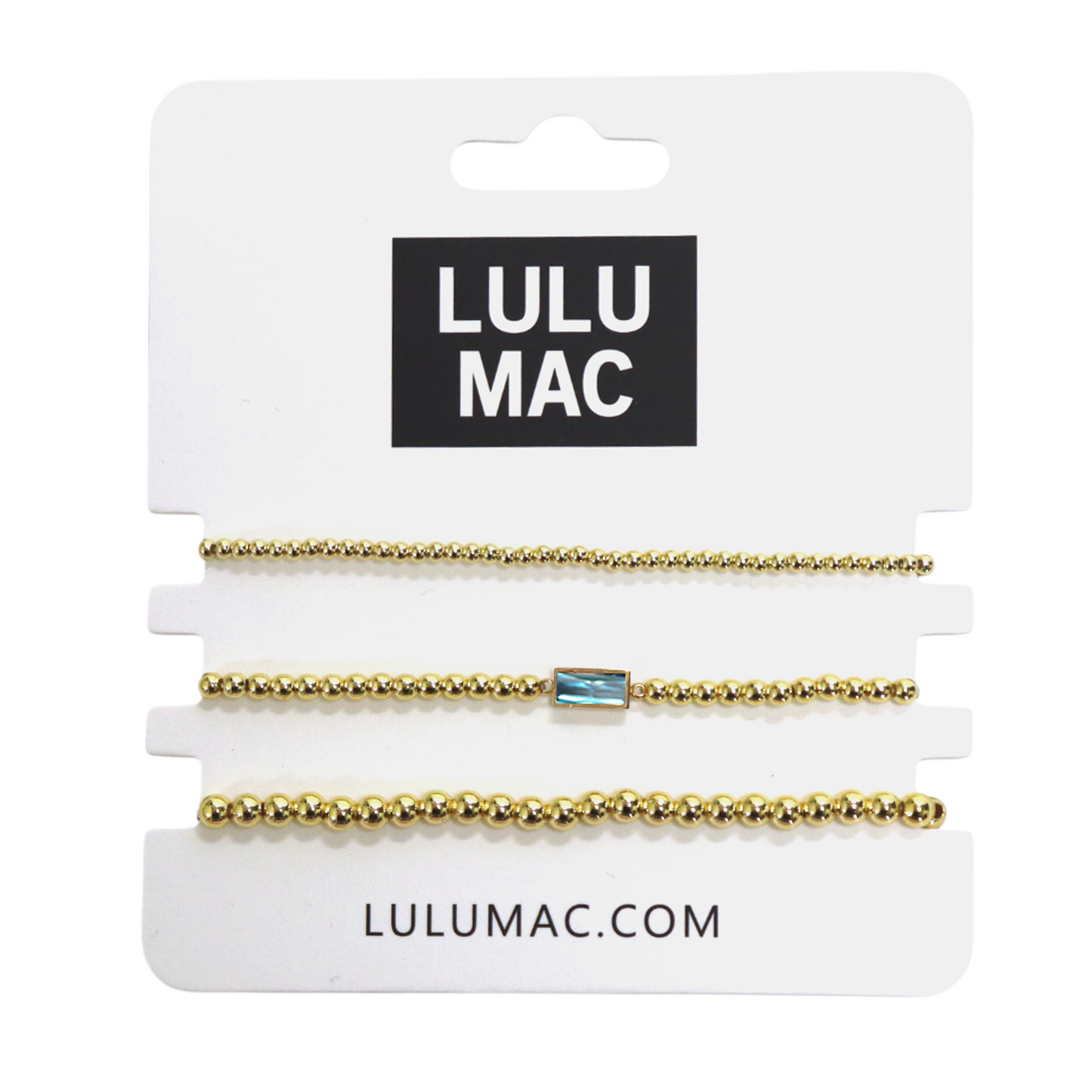 LULU MAC GEMSTONE BRACELET STACK