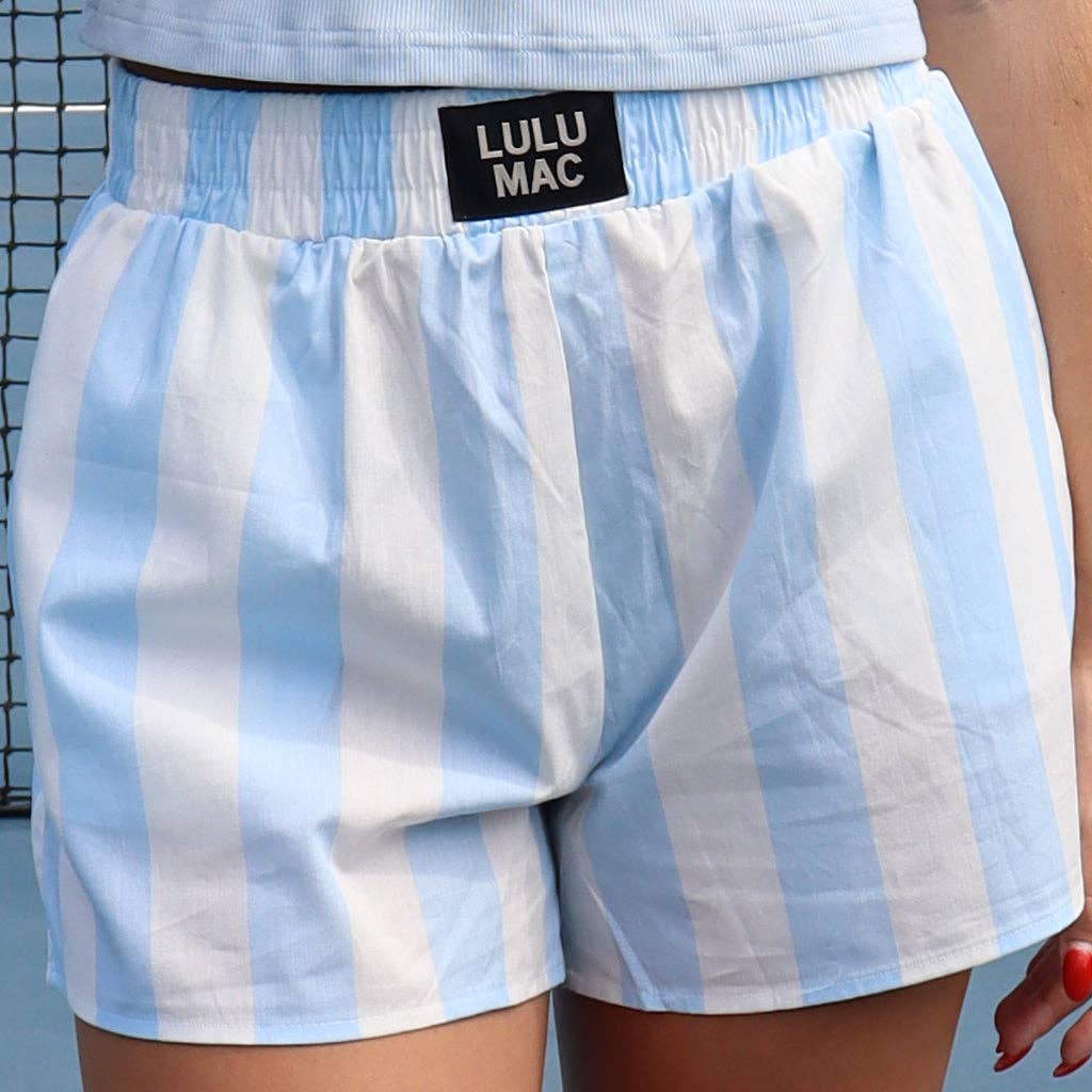LULU MAC LIGHT BLUE DARBY BOXER SHORT