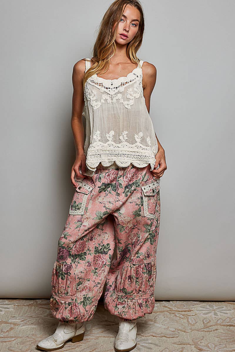 CROCHET CHENILLE TANK  TOP