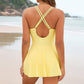 V-NECK SWIM DRESS