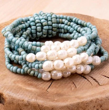 DESERT PEARL STRETCH BRACELET