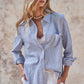 COASTAL STRIPED BUTTON DOWN
