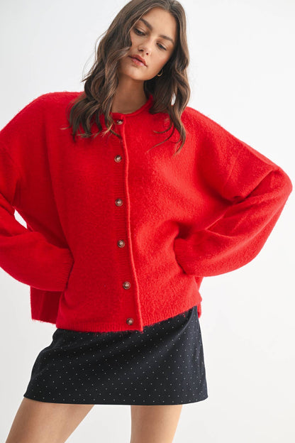 POPPY BUTTON-UP SWEATER CARDIGAN
