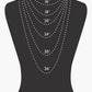 BEZEL OVAL PENDANT TENNIS CHAIN NECKLACE